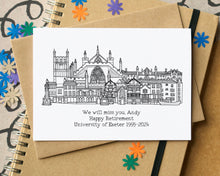 Retirement or Leaving Personalised Skyline Greetings Card
