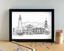 Reykjavík Skyline Landmarks Art Print - can be personalised