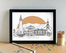 Reykjavík Skyline Landmarks Art Print - can be personalised