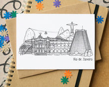 Rio de Janiero Skyline Landmarks Greetings Card