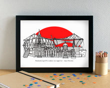Middlesbrough FC Skyline Art Print - featuring Riverside Stadium
