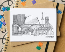 Rotterdam Skyline Landmarks Greetings Card