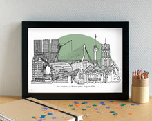 Rotterdam Skyline Landmarks Art Print - can be personalised - unframed