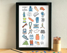 Running Alphabet Art Print