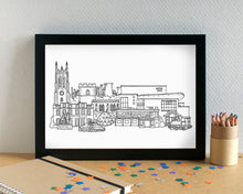 Scunthorpe Skyline Landmarks Art Print - can be personalised