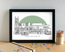 Scunthorpe Skyline Landmarks Art Print - can be personalised