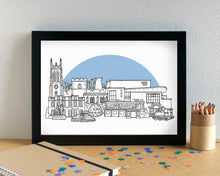 Scunthorpe Skyline Landmarks Art Print - can be personalised