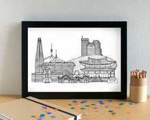 Seoul Skyline Landmarks Art Print - can be personalised - unframed