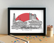 Seoul Skyline Landmarks Art Print - can be personalised - unframed
