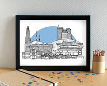 Seoul Skyline Landmarks Art Print - can be personalised - unframed