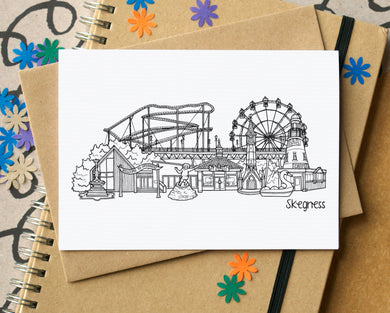Skegness Skyline Landmarks Greetings Card