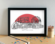 Skegness Skyline Landmarks Art Print - can be personalised