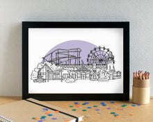 Skegness Skyline Landmarks Art Print - can be personalised