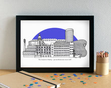 Birmingham Skyline Landmarks Art Print - with St Andrew's Stadium - can be personalised