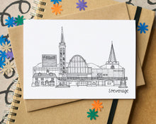Stevenage Skyline Landmarks Greetings Card