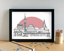 Stevenage Skyline Landmarks Art Print - can be personalised - unframed