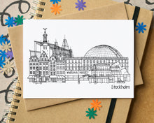 Stockholm Skyline Landmarks Greetings Card