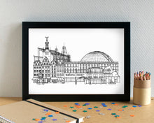 Stockholm Skyline Landmarks Art Print - can be personalised