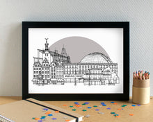 Stockholm Skyline Landmarks Art Print - can be personalised