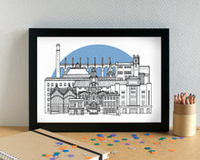 Stockport Skyline Landmarks Art Print - can be personalised - unframed