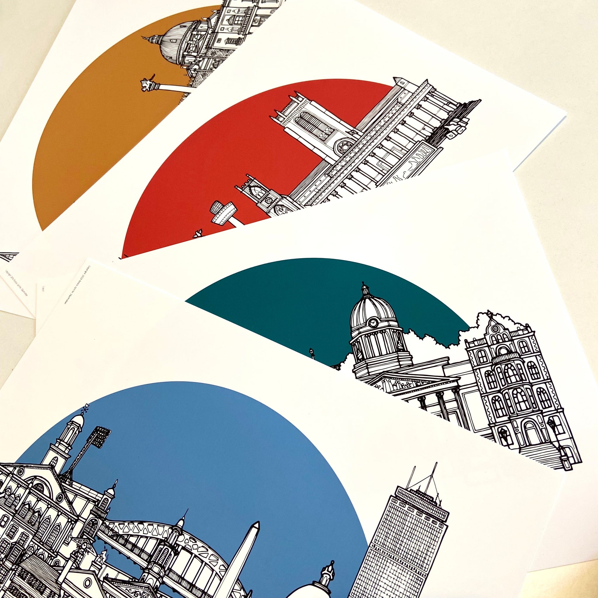 Hemel Hempstead Skyline Landmarks Art Print can be personalised un