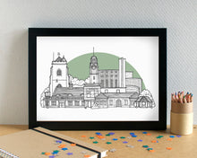 Sutton Coldfield Skyline Art Print - can be personalised