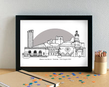 Swansea Skyline Landmarks Art Print - can be personalised