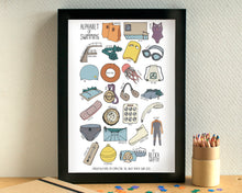 Swimming Alphabet Art Print