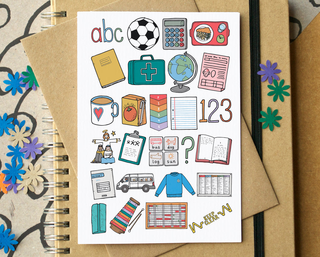 Teaching Alphabet Greetings Card