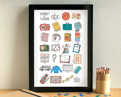 Teaching Alphabet Art Print - Infants