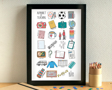Teaching Alphabet Art Print - Juniors