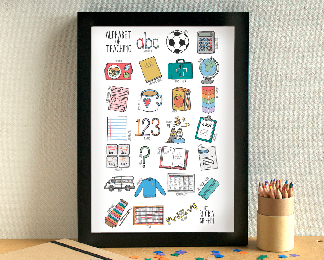 Teaching Alphabet Art Print