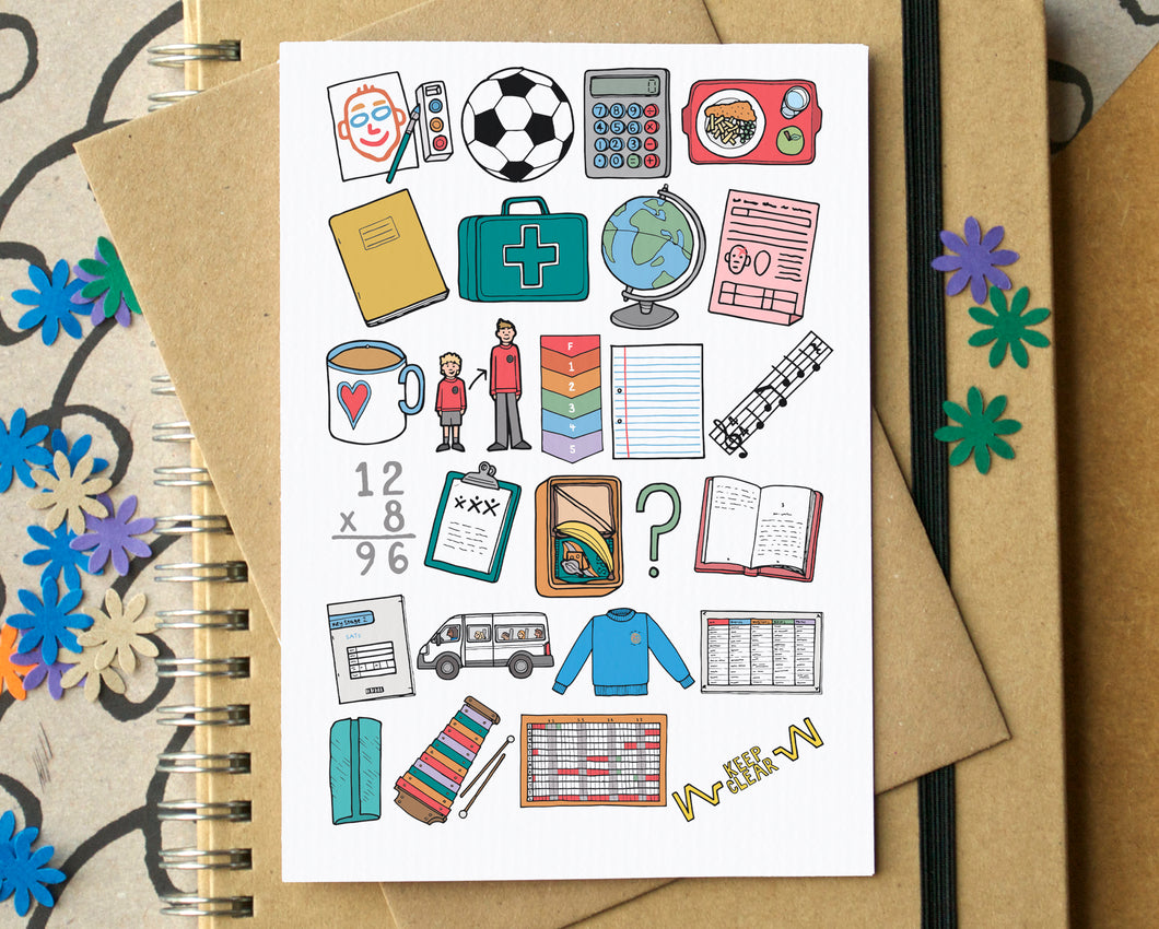 Teaching Alphabet Greetings Card - Junior School