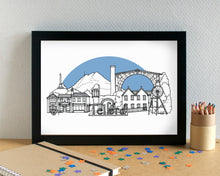 Telford Skyline Landmarks Art Print - can be personalised - unframed