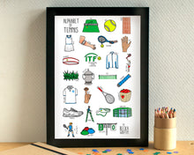Tennis Alphabet Art Print