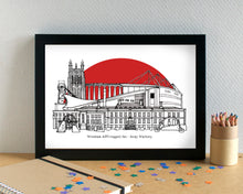 Wrexham AFC Skyline Art Print - featuring The Racecourse Ground