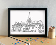 Thurstaston Wirral Skyline Art Print - can be personalised