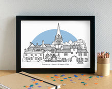 Thurstaston Wirral Skyline Art Print - can be personalised
