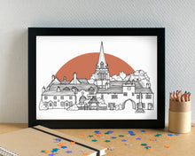 Thurstaston Wirral Skyline Art Print - can be personalised