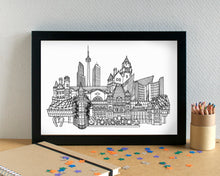 Toronto Skyline Landmarks Art Print - can be personalised - unframed