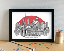 Toronto Skyline Landmarks Art Print - can be personalised - unframed