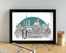Toronto Skyline Landmarks Art Print - can be personalised - unframed