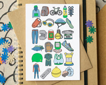 Triathlon Alphabet Greetings Card