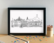 Ulverston Skyline Landmarks Art Print - can be personalised