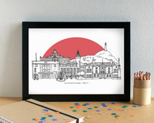 Ulverston Skyline Landmarks Art Print - can be personalised