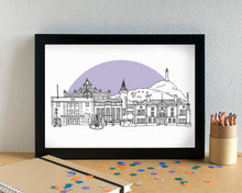 Ulverston Skyline Landmarks Art Print - can be personalised