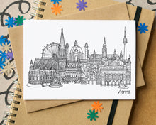 Vienna Skyline Landmarks Greetings Card