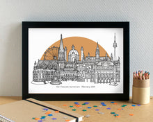 Vienna Skyline Landmarks Art Print - can be personalised