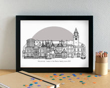 Wavertree Liverpool Skyline Landmarks Art Print - can be personalised