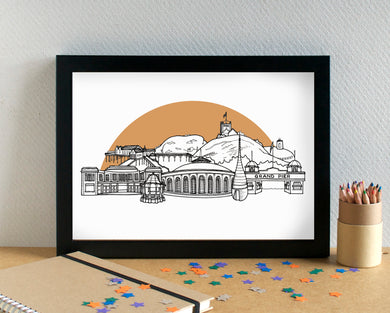 Weston-super-Mare Skyline Landmarks Art Print